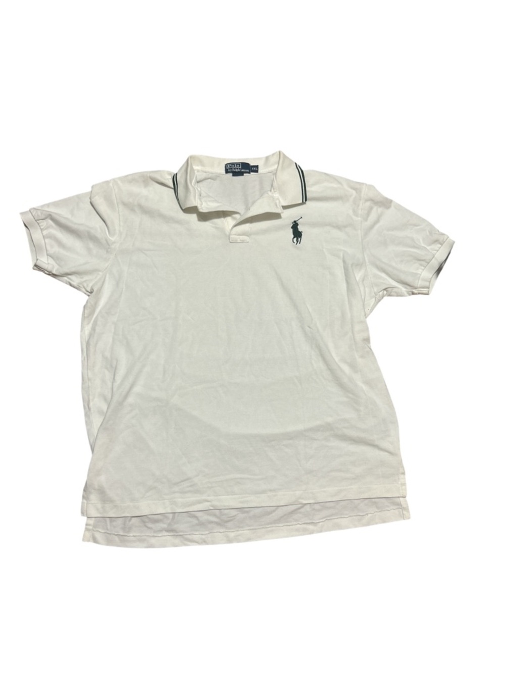 Polo Ralph Lauren Big Pony Polo Shirt XXL White Green Classic Fit Preppy - Picture 2 of 6